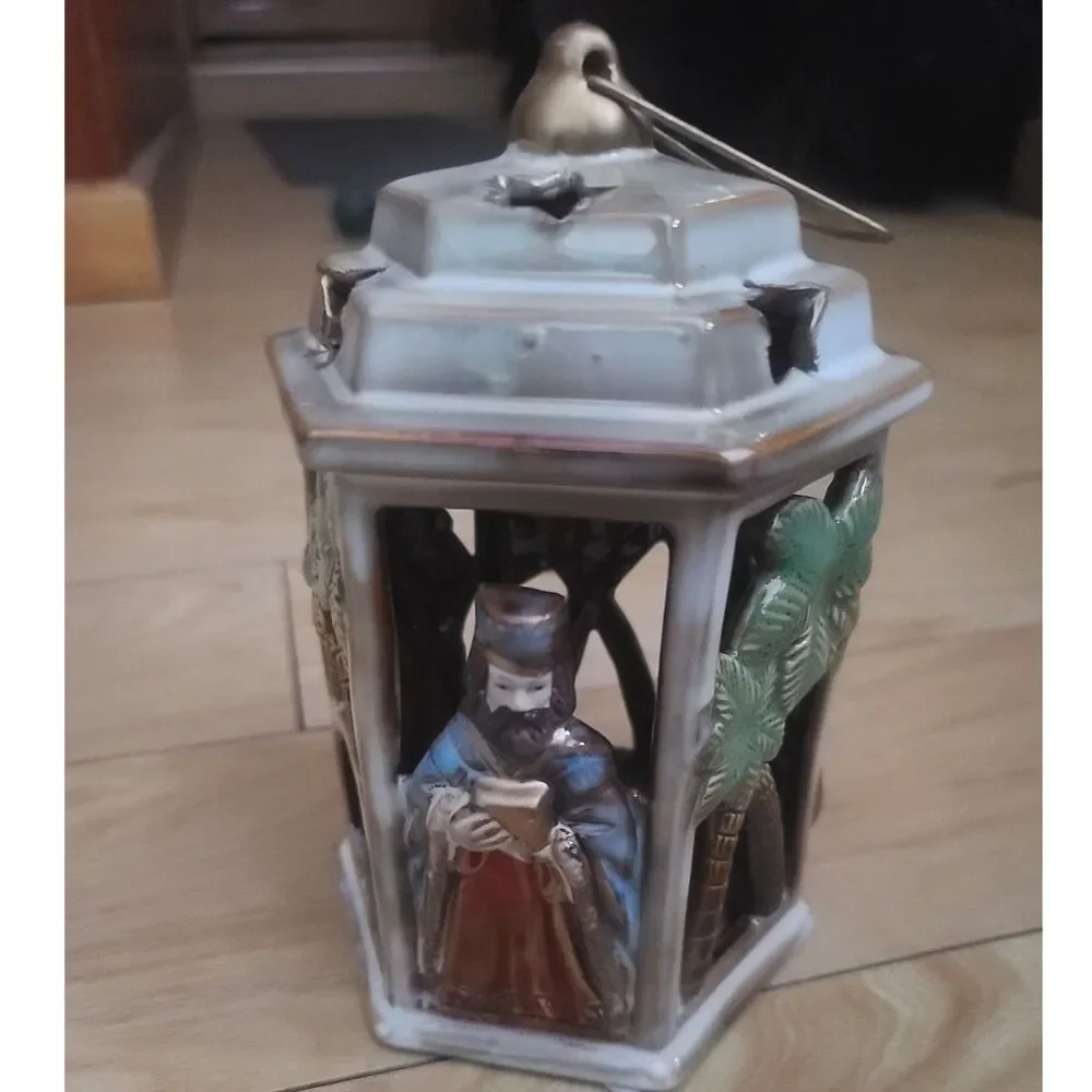 Nativity Candle Lantern‎ Tealight Christmas Decoration Potter's Garden Luminaire